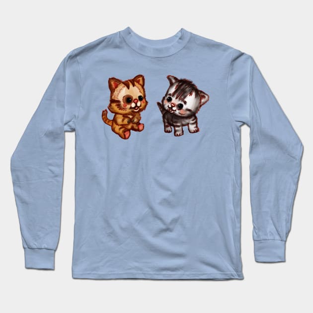 kittens Long Sleeve T-Shirt by Artofokan